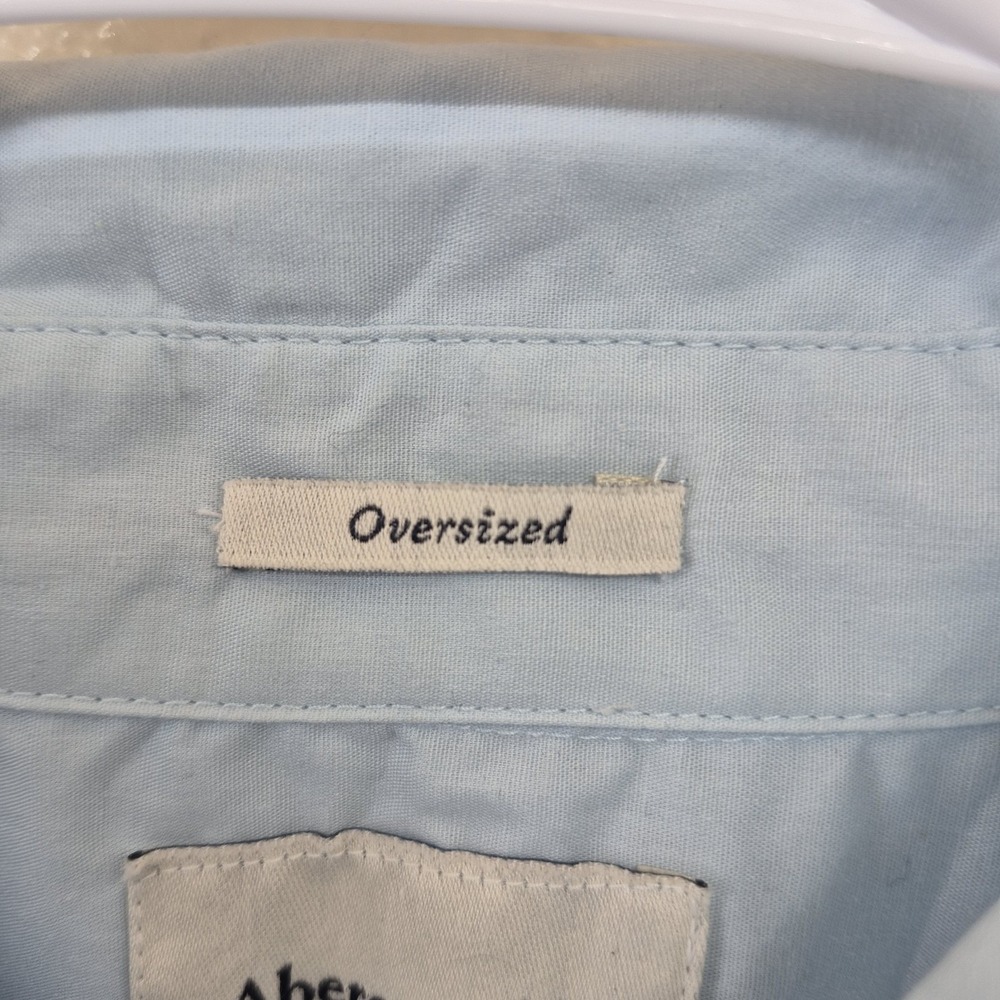Abercrombie & Fitch Colorblock Shirt Womens Large Oversized Button Up A&F - Picture 4 of 10